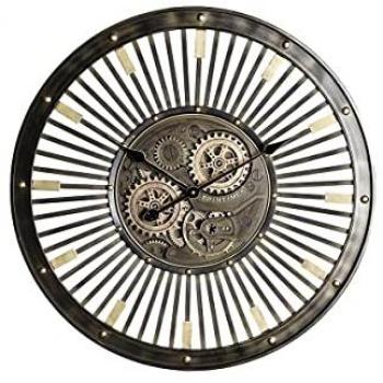 Reloj de Pared DKD Home Decor Negro Dorado Hierro Vintage 65 x 6,7 x 65 cm