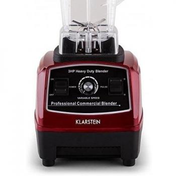 Klarstein  Herakles 2G-R 10027048 - Licuadora, Acero inoxidable, 220-240 V, 50/60 Hz, 1200W, capacidad de 2 litros, corriente alterna, rojo