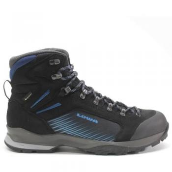 Lowa Vigo GTX Men's Hiking Boots - Black/Blue, Suede Leather, Size UK 8