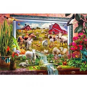 Rompecabezas Bluebird - Pintura de la Granja Mágica, 1000 piezas
