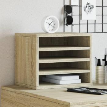 Organizador de escritorio Sonoma Oak 36x26x29,5 cm Multicapa Madera