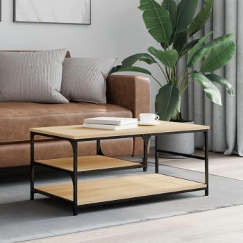 Mesa de centro de roble Sonoma 90x49x40 cm madera multicapa