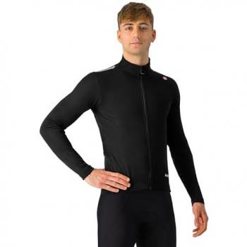 Chaqueta Castelli Espresso Air negra mate de manga larga - XL