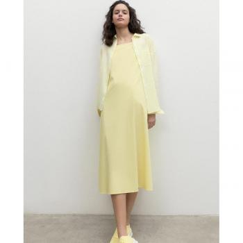 Camisa Daria amarillo ECOALF - Prenda sostenible de mujer con bolsillo delantero