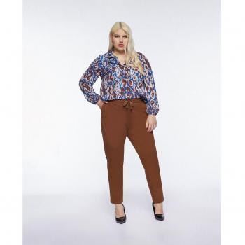 Pantalones rectos de punto Milano con detalle de cordón ajustable