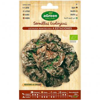 Sobre con semillas eco de lechuga cuatro estaciones AGREEN