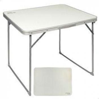 Mesa de Camping Aktive Plegable con Asa Blanco 70x80x60 cm