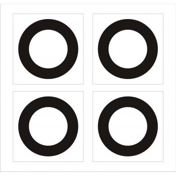 4 puntos de compás para equitación Espacio y Sala - 20 x 20 cm - 3 mm aluminio ligero de pizarras