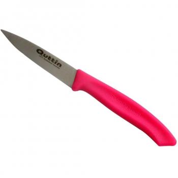 Quttin Basic - Caja de 12 cuchillos peladores, 9 cm, mango de color rosa