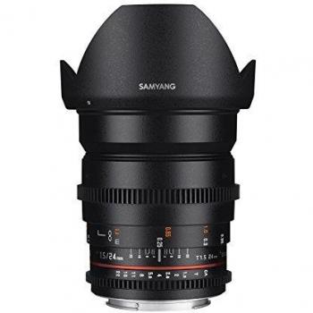 Samyang 24 mm T1.5 ED AS IF UMC - Objetivo para VDSLR Nikon, negro