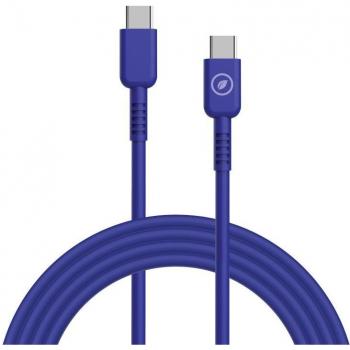 Cable USB-C a USB-C 3A/60W 1.2m azul Muvit For Change