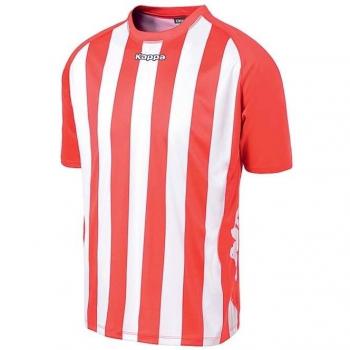 Kappa Barletta SS - Camiseta de equipación para hombre, color rojo / blanco, talla YXXL