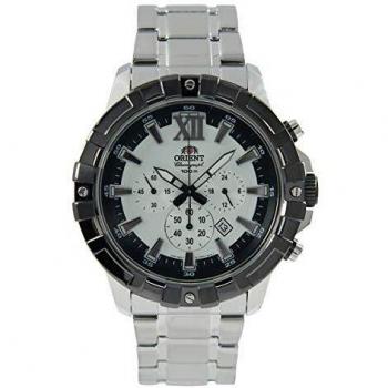 Orient Reloj Cronógrafo para Hombre de Cuarzo con Correa en Acero Inoxidable FTW03002W0
