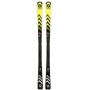 Esquís Alpinos Volkl Racetiger SL R WC FIS con placa negra para niño, talla 155, color negro