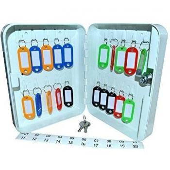 Wurko K200 Armario para Llaves, 20 Ganchos
