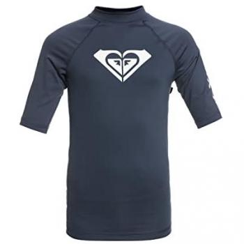Licra de Surf Wholehearted Roxy para Niñas 6-16, Manga Corta, Color Azul y Blanco
