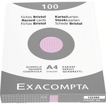 Exacompta Bristol - Tarjeta de registro, Cuadrícula