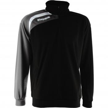 Kappa Arqua Sudadera, Unisex, Negro/Gris, 2XL