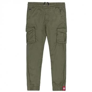 Alpha Industries Men's Dark Olive Cotton Twill Joggers 3XL Regular Fit