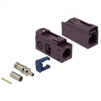 Conector hembra FAKRA D de 25 mm (largo) para crimpar