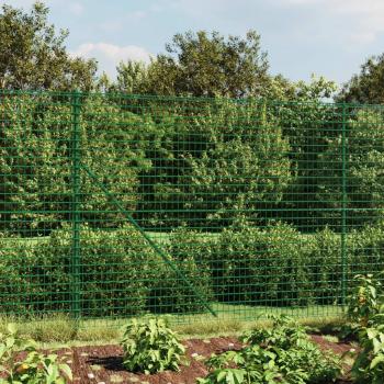 Valla metálica con brida verde 2x25m - cerca de alambre, color verde, dimensiones 2 metros de altura por 25 metros de longitud