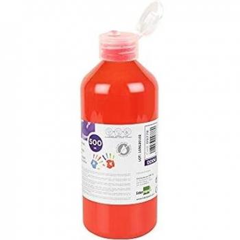 Liderpapel Pintura Dedos Botella de 500 ml Rojo.