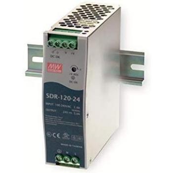 Fuente de alimentación DIN 120W 12V 10A Mean Well SDR-120-12