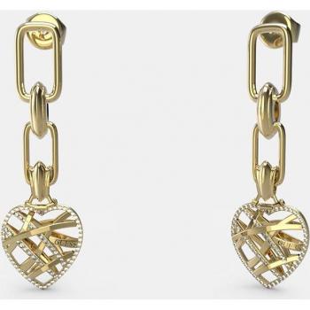 Pendientes Heart Cage de acero inoxidable con circonitas