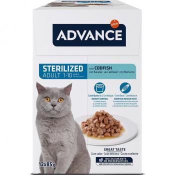 Advance Feline Sterilized con Bacalao Comida Húmeda para Gatos Esterilizados - 85 g
