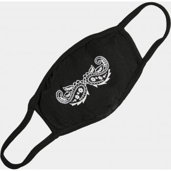 Mister Tee Black Paisley Mustache Face Mask