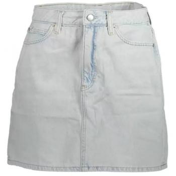 Calvin Klein Light Blue Washed Denim Mini Skirt - W25