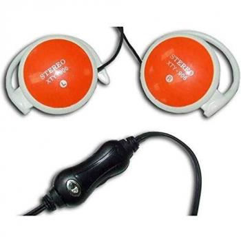SATYCON Auriculares EXTERNOS Naranjas con MICROFONO