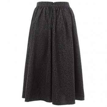 Lardini Elegant Black Polyethylene Midi Skirt - IT40|S, Midi Skirts, female, Black, Size: XS