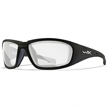 Wiley X Wx Boss Lentes, Matte Black/Clear, Talla única Unisex