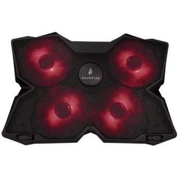 SureFire Bora Gaming Laptop Cooling Pad - Base refrigerante para Laptop 12''-17'' - para laptops hasta 17'' - venitlador para Laptop hasta 1200rpm - máx. 26 dBA - Rojo I Powered by Verbatim