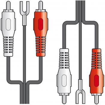 AV:Link 2x RCA Male to 2 x RCA Male Ground
