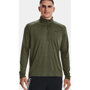 Under Armour Tech 2.0 Half Zip Long Sleeve T-shirt Black/Green S34/36 male
