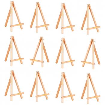 12 Piezas Mini Caballetes de Madera para Mostrar