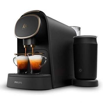 Philips l'Or Barista Sublime Cafetera de Cápsulas, Negro Piano, Reconocimiento de Cápsula Doble, 1 o 2 Tazas, Bandeja de Goteo Ajustable, LM9012/60