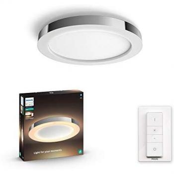Lámpara de Techo para Baño Philips Hue Adore White Ambiance 40W 2400lm IP44 con Control Remoto y Bluetooth