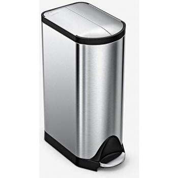 Simplehuman 30L Butterfly Step Trash Can - Brushed Stainless Steel