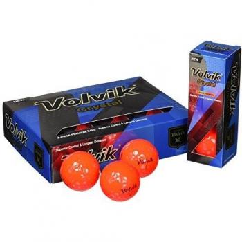 Volvik Crystal 12 Bolas de Golf, Unisex-Adult, Rojo, Talla Única