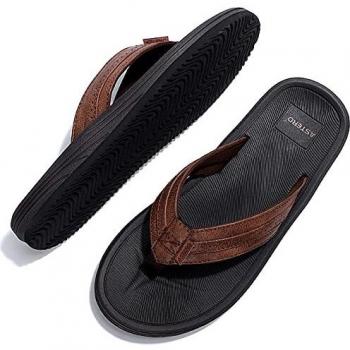 ASTERO Chanclas Hombre Flip Flop Verano Sandalias de dedo Antideslizante Piscina Playa Ducha Zapatillas Tamaño 41-46