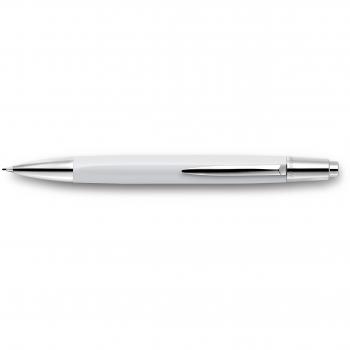 PORTAMINAS CARAN D'ACHE ALCHEMIX 0,7 MM CUERPO BLANCO ADORNOS CROMADOS BRILLANTES CON ESTUCHE