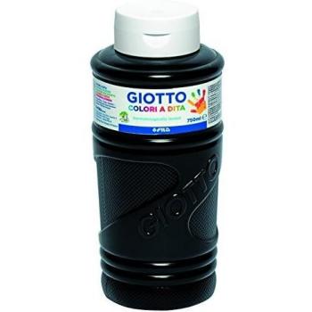 Giotto Pintura de Dedos en Bote, 750 ml, Color Negro