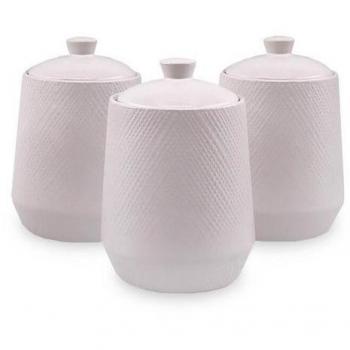 Set de 3 Botes Feel Maestro MR-20002-03CS Blanco Cerámica