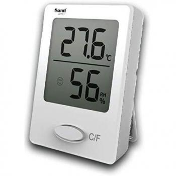 Sami Sami-LD1111B Reloj Termómetro, Higrómetro y Niveles de Confort. Color Blanco.