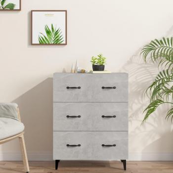 Armario de hormigón gris 69,5x34x90 cm de madera multicapa