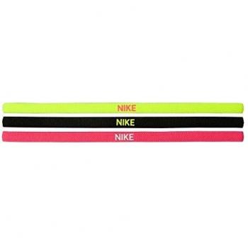 NIKE Elastic Hairbands Botella, Mujer, Hellgrün/Rosa/Schwarz, Talla única