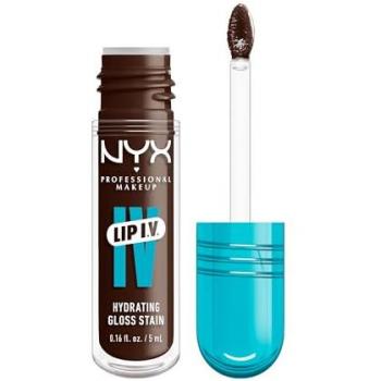 NYX Professional Makeup Lip I.V. Hydrating Gloss Stain - Long-lasting Lip Gloss with Moisturizing Effect, 12HR Hydration, High Pigment, Shade 06 Espresso Soak